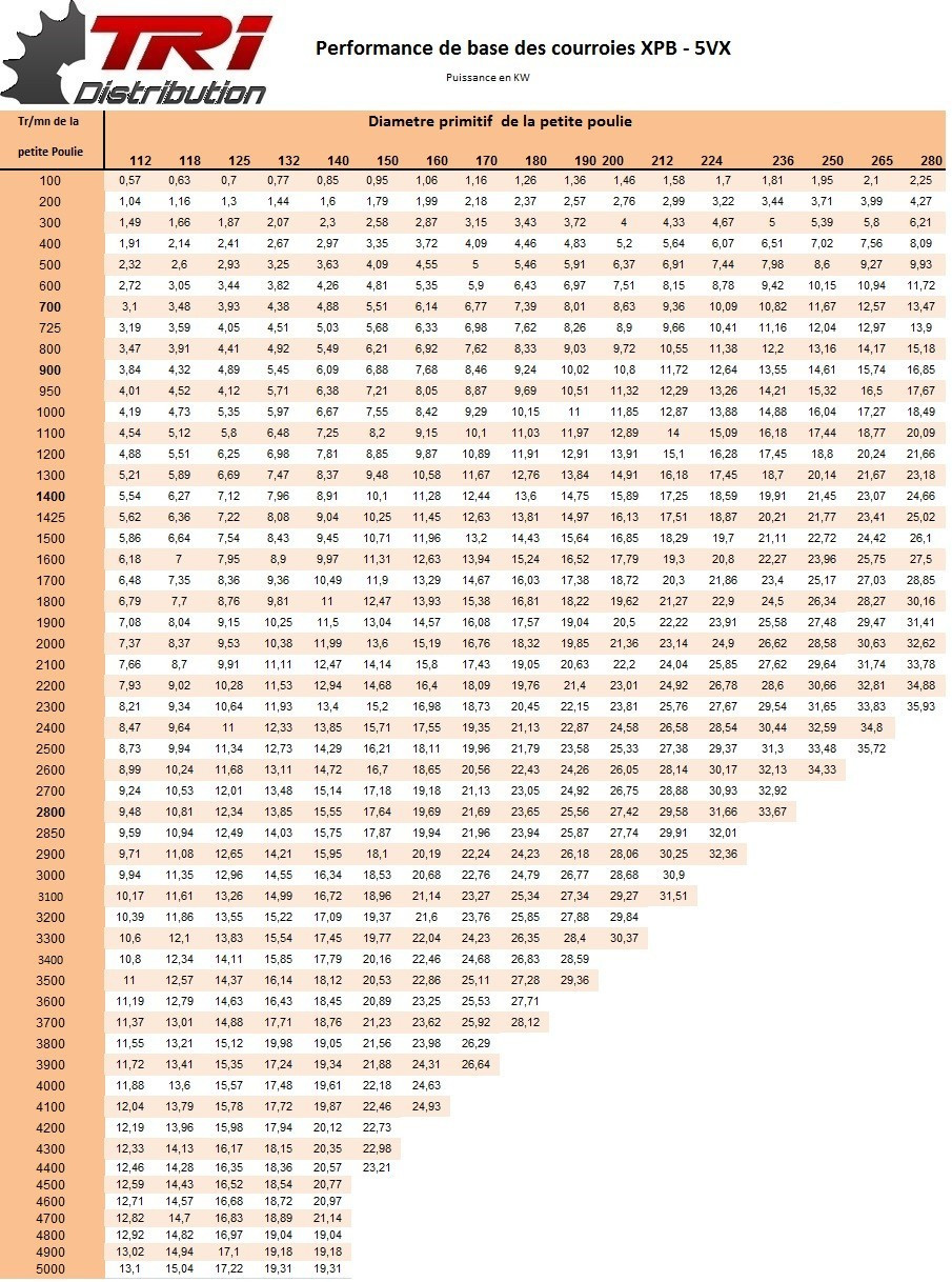 Courroie Trapézoïdale XPB 1320 PIX 16.3x13x1320 Dentelé
