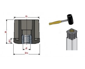 Adaptateur tube pour plot antivibratoire