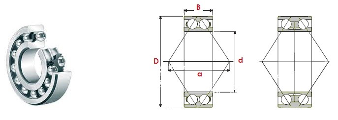 Magasin de Roulements à billes à contact oblique à une ou deux rangées